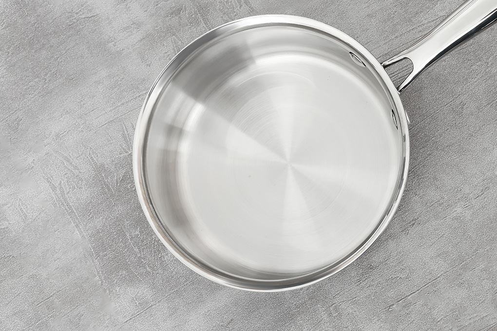 Quánh inox 3 lớp nguyên khối nắp kính 16 cm Green Cook GCS235-16IH Màu Inox