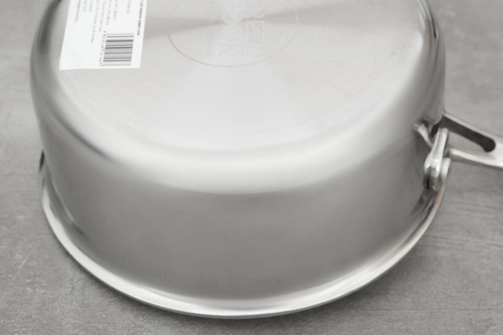 Quánh inox 3 lớp nguyên khối nắp kính 16 cm Green Cook GCS235-16IH Màu Inox