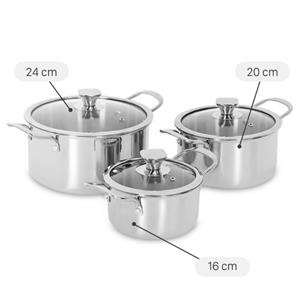 Bộ 3 nồi inox 3 lớp AVA HH-001S