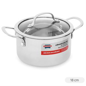 Nồi Inox 3 lớp nguyên khối Sunhouse SHG706-18
