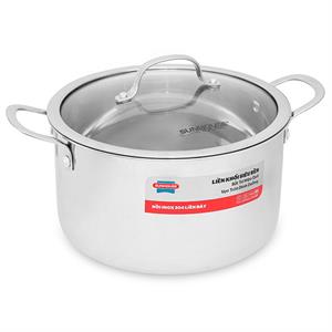 Nồi Inox 3 lớp nguyên khối Sunhouse SHG706-24