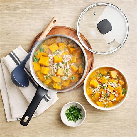 Quánh inox nắp kính Lock&Lock CSS1823IH Màu Inox