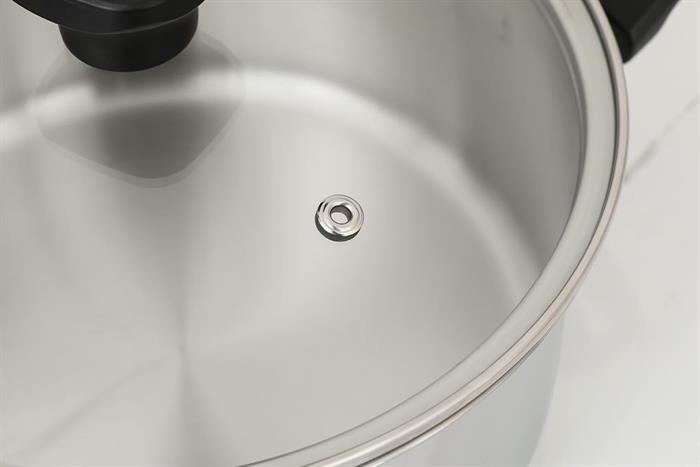 Nồi inox đáy từ nắp kính 20 cm Lock&Lock CSC2023IH Màu Inox