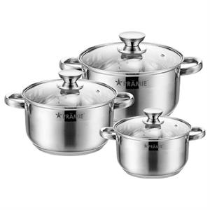 Bộ 3 nồi inox 5 đáy Pramie PC36501