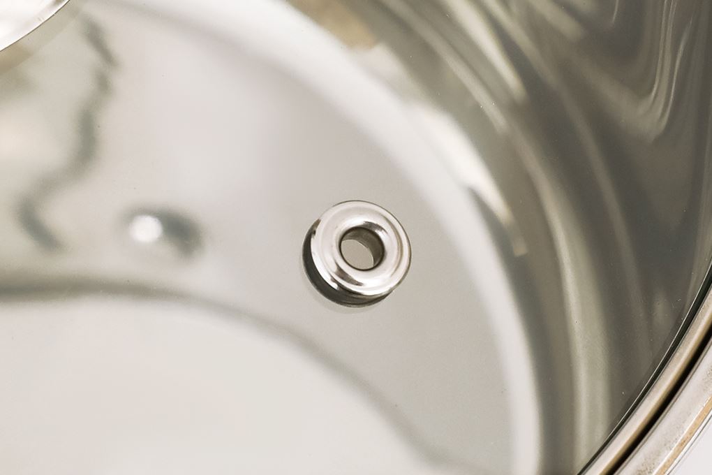 Nồi inox 3 đáy nắp kính 18 cm Inochi Kuro HNK.NIKR.2418 Màu Inox