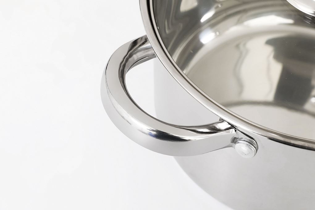 Nồi inox 3 đáy nắp kính 18 cm Inochi Kuro HNK.NIKR.2418 Màu Inox