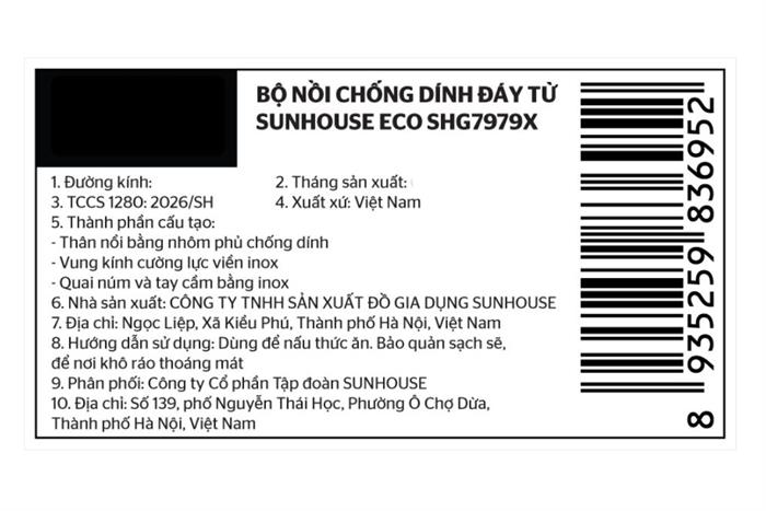 Bộ 3 nồi nhôm chống dính nắp kính Sunhouse Eco SHG7979X Màu Xám xanh