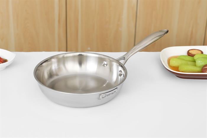 Bộ 5 nồi chảo inox 3 lớp nguyên khối nắp kính Elmich EL2486IN01 Màu Inox