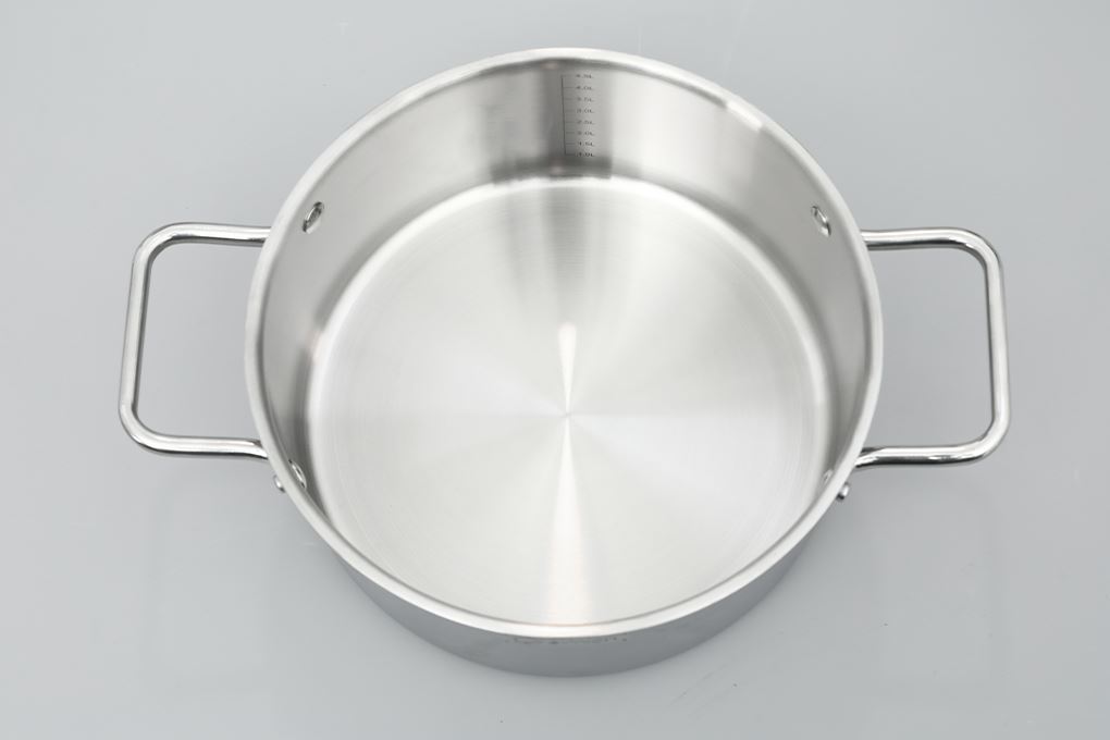 Bộ nồi chảo inox 3 lớp nguyên khối nắp kính Elmich Daily Plovdi Màu Inox