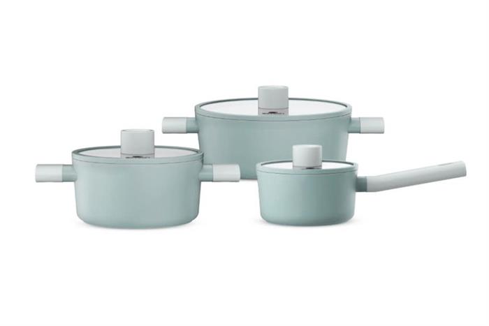 Bộ 3 nồi nhôm chống dính Ceramic đáy từ Elmich Verona EL5223SK03 Màu Xanh nhạt