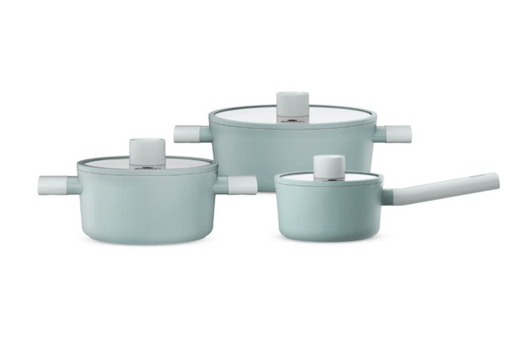 Bộ 3 nồi nhôm chống dính Ceramic đáy từ Elmich Verona EL5223SK03 Màu Xanh nhạt