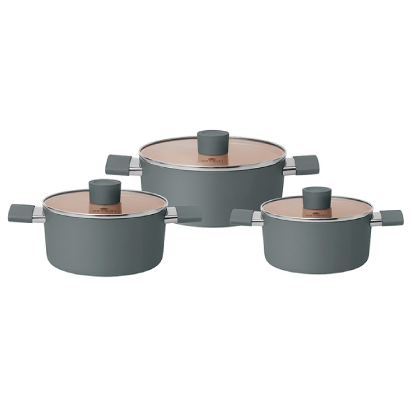 Bộ 3 nồi nhôm chống dính Ceramic đáy từ Elmich EL5240GL01