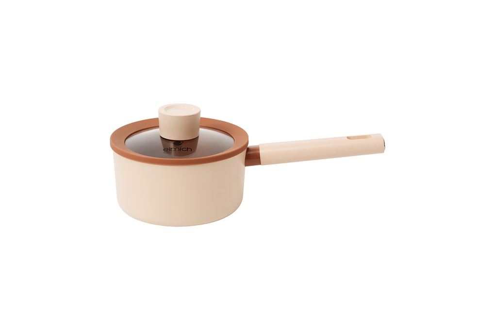Bộ 4 nồi nhôm chống dính Ceramic đáy từ Elmich Mocha EL5243MC04 Màu Ghi
