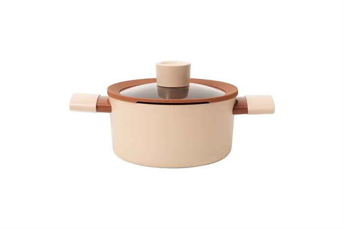 Bộ 4 nồi nhôm chống dính Ceramic đáy từ Elmich Mocha EL5243MC04 Màu Ghi