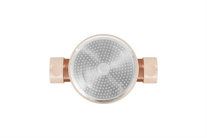 Bộ 4 nồi nhôm chống dính Ceramic đáy từ Elmich Mocha EL5243MC04 Màu Ghi