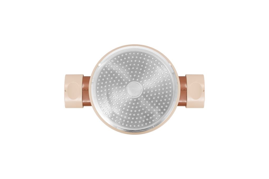Bộ 4 nồi nhôm chống dính Ceramic đáy từ Elmich Mocha EL5243MC04 Màu Ghi