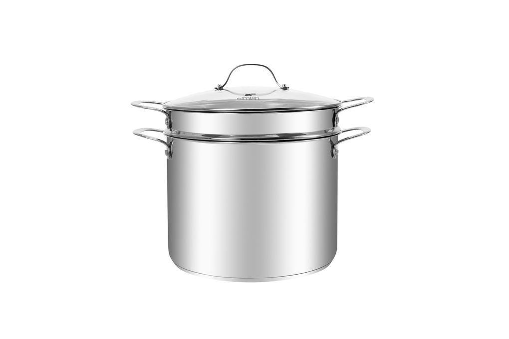 Nồi hấp Inox đáy 5 lớp 28 cm Elmich EL-2533IN28 Màu Inox