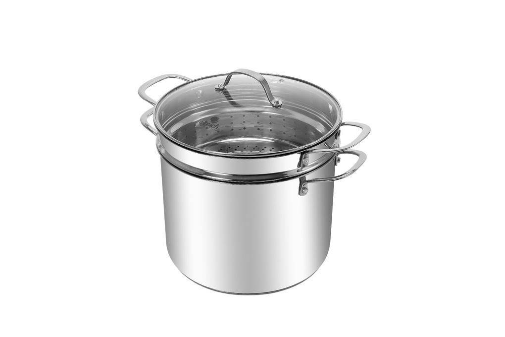 Nồi hấp Inox đáy 5 lớp 28 cm Elmich EL-2533IN28 Màu Inox