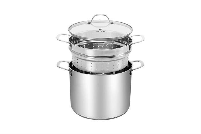 Nồi hấp Inox đáy 5 lớp 28 cm Elmich EL-2533IN28 Màu Inox