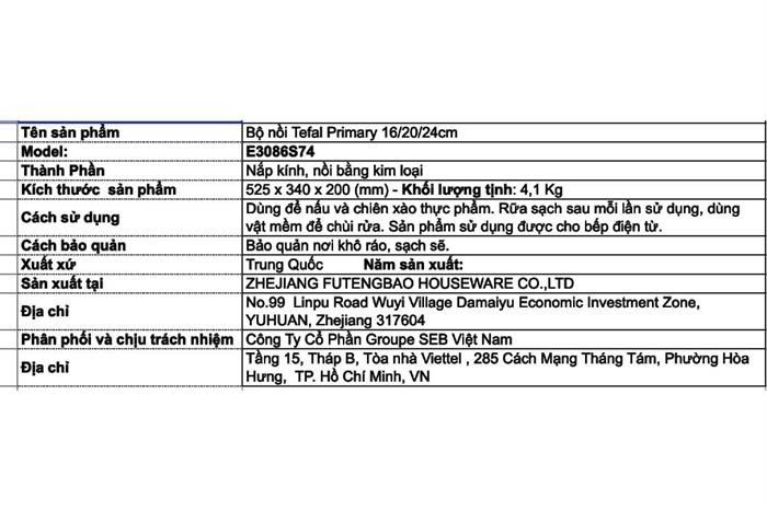 Bộ 3 nồi inox Tefal Primary E3086S74 Màu Inox