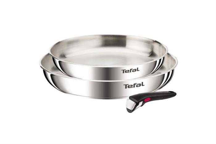 Bộ 3 nồi chảo inox Tefal Ingenio Emotion L896S453 Màu Inox