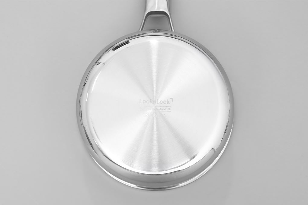 Quánh inox 3 lớp 16 cm Locknlock Eleve CSS1624IH Màu Inox