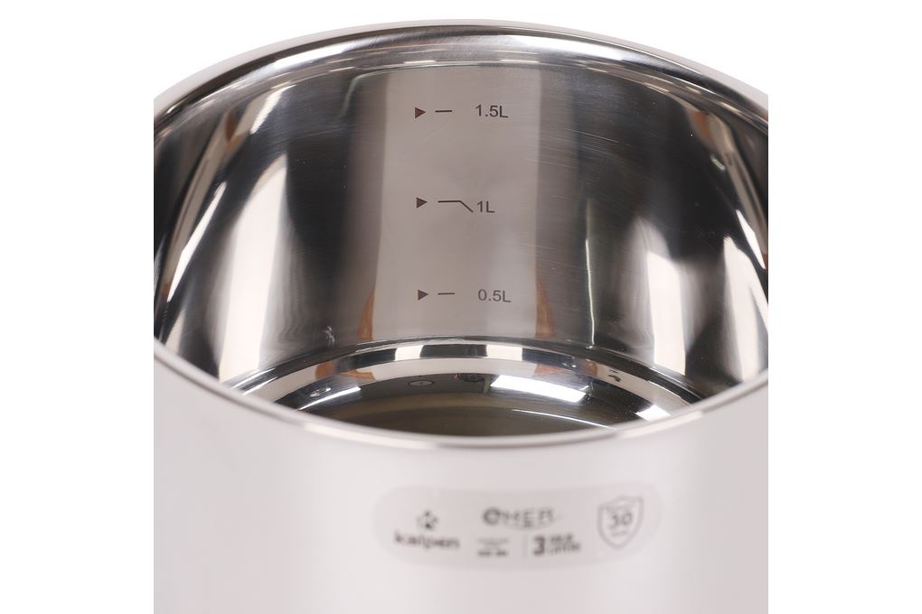 Quánh inox 3 lớp nguyên khối nắp kính 16 cm Kalpen Emer EM16 Màu Inox