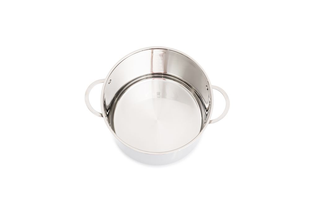 Nồi luộc gà inox 3 đáy nắp kính 30 cm Kalpen L30Pro Màu Inox