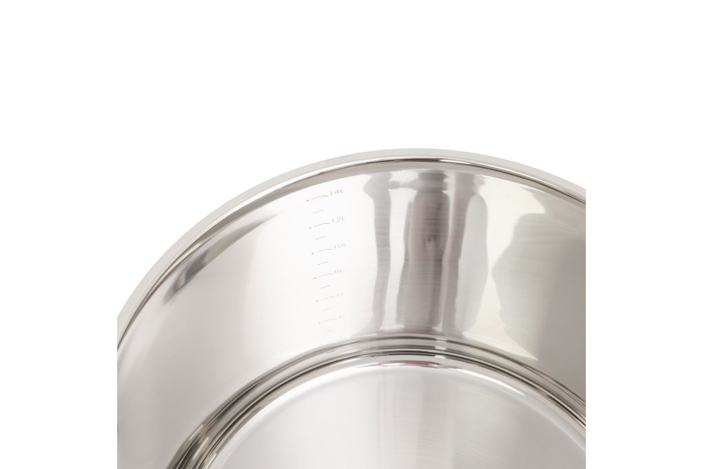 Nồi luộc gà inox 3 đáy nắp kính 30 cm Kalpen L30Pro Màu Inox