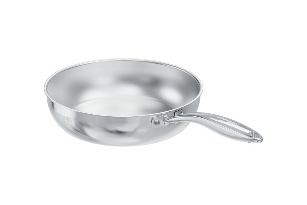 Bộ 4 nồi chảo inox 3 lớp nắp kính Sunhouse Healthy SHG806 Màu Inox