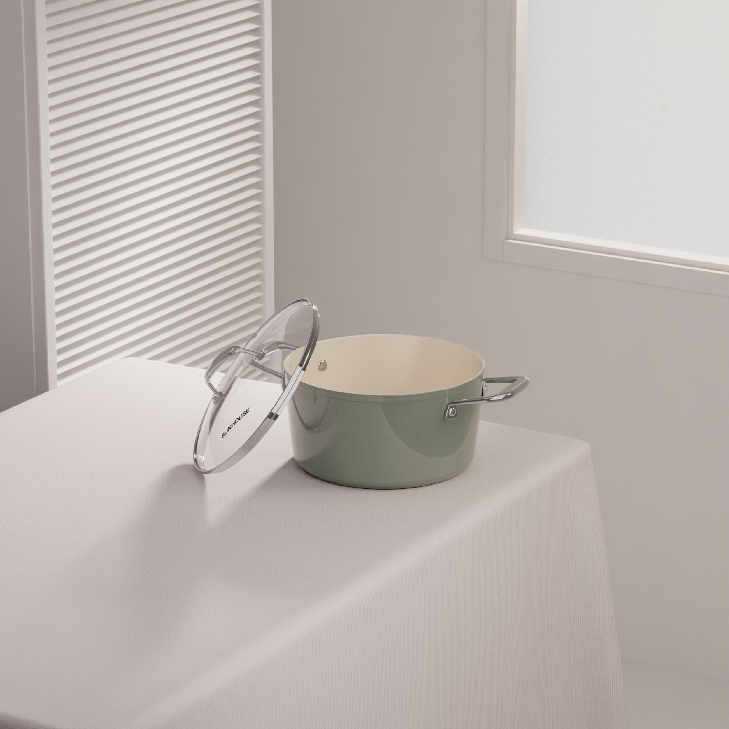 Bộ 3 nồi nhôm chống dính nắp kính Sunhouse Healthy SHG2210DM - 2