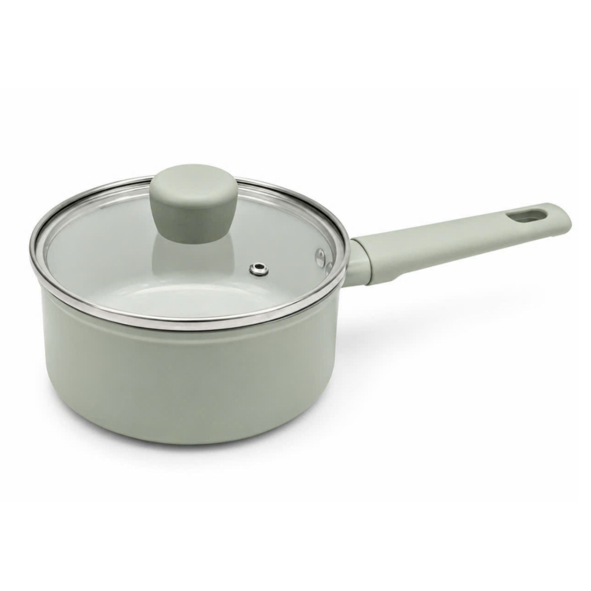 Quánh nhôm chống dính nắp kính 16 cm Green Cook GCS2625-16IH Màu Xanh