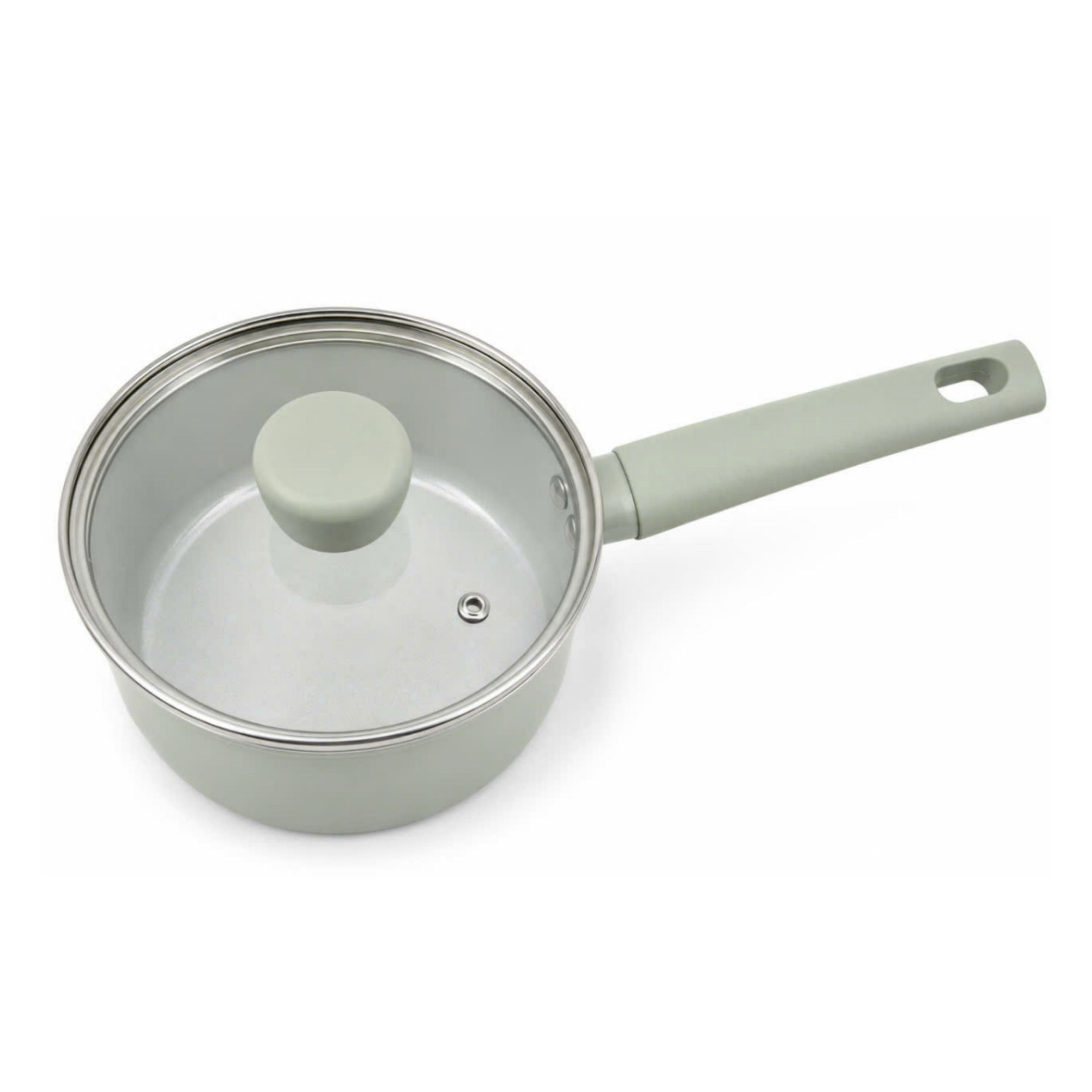 Quánh nhôm chống dính nắp kính 16 cm Green Cook GCS2625-16IH Màu Xanh