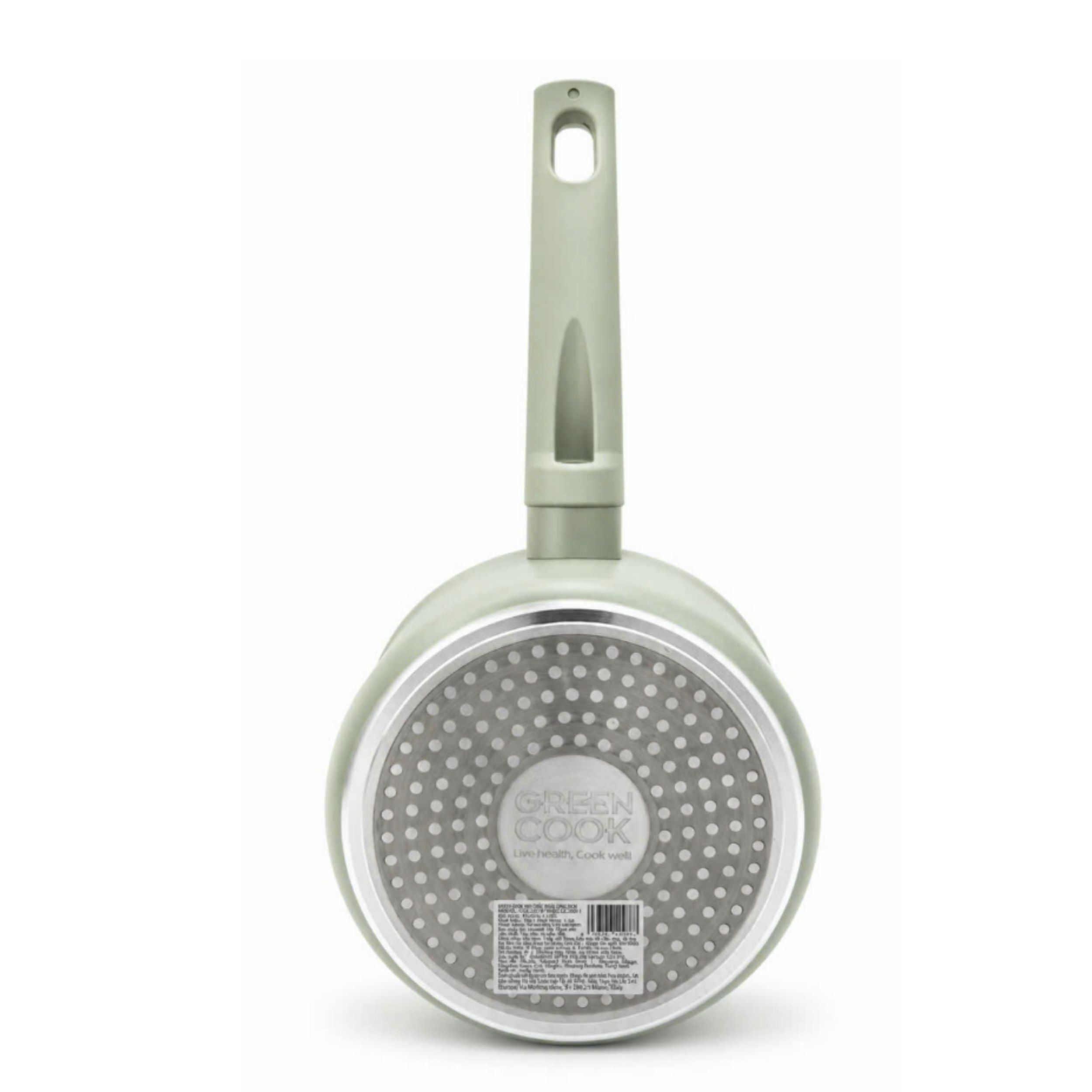 Quánh nhôm chống dính nắp kính 16 cm Green Cook GCS2625-16IH Màu Xanh