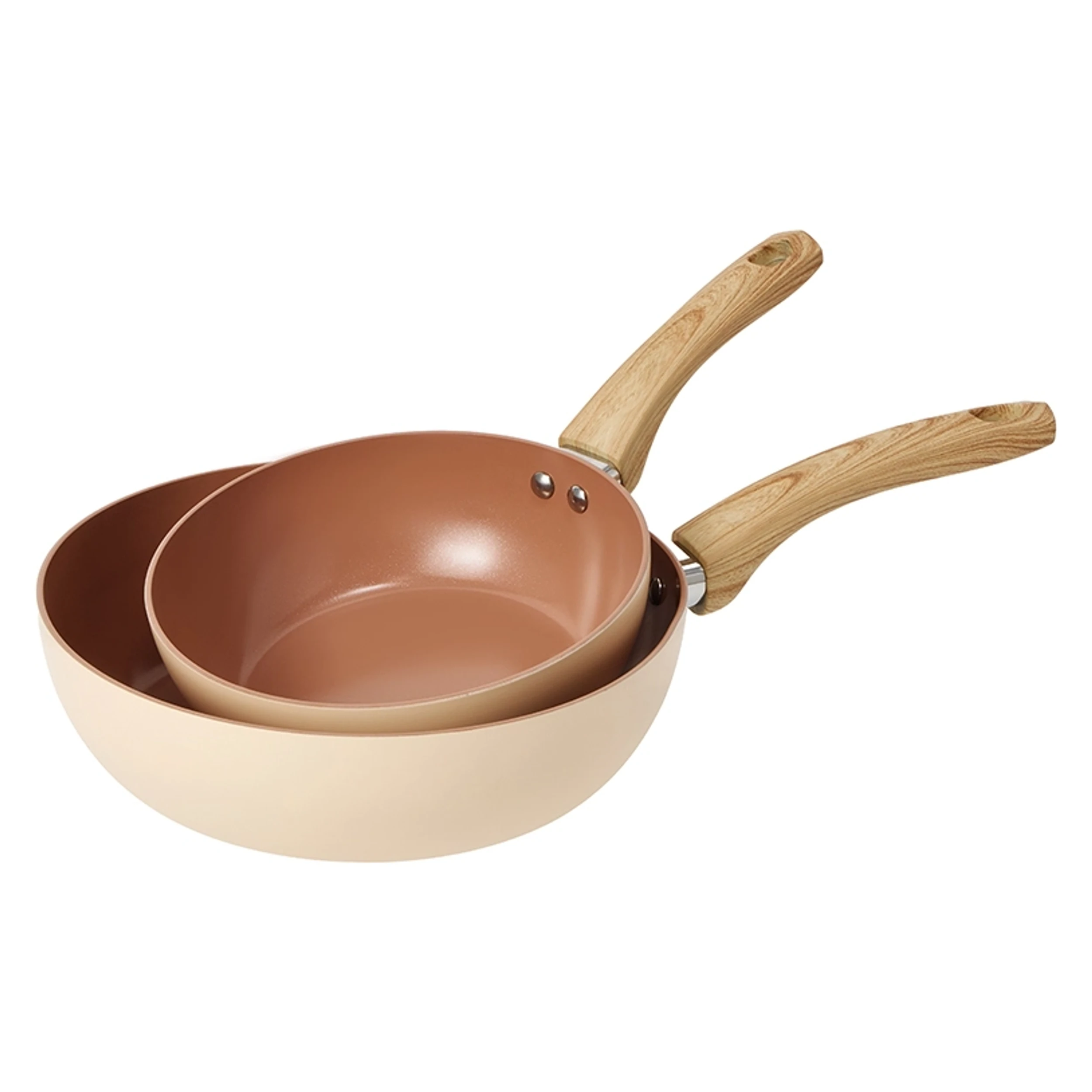 Bộ 5 nồi chảo nhôm chống dính đáy từ nắp kính Elmich Daily Nature - 2