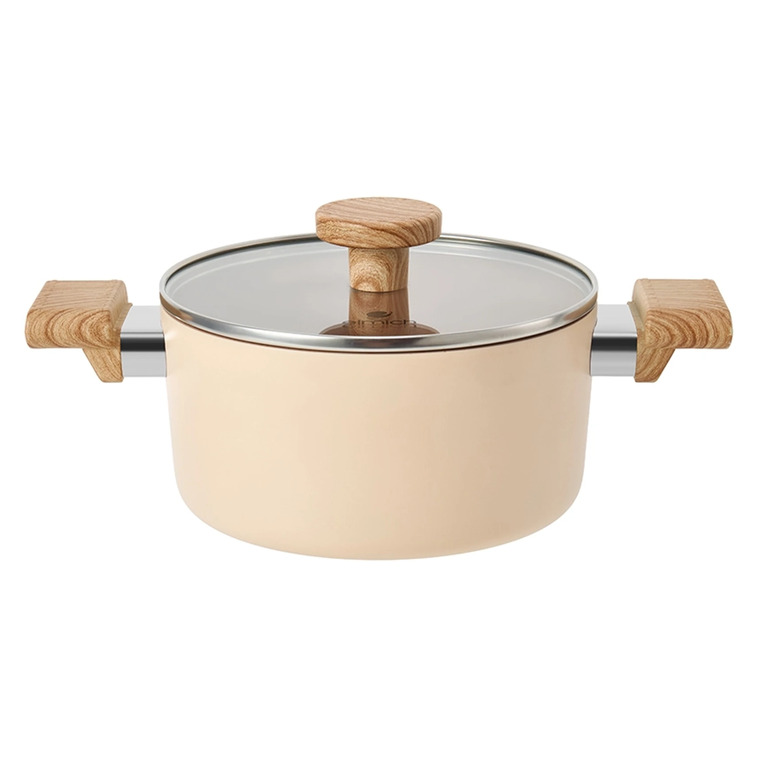 Bộ 5 nồi chảo nhôm chống dính đáy từ nắp kính Elmich Daily Nature - 5