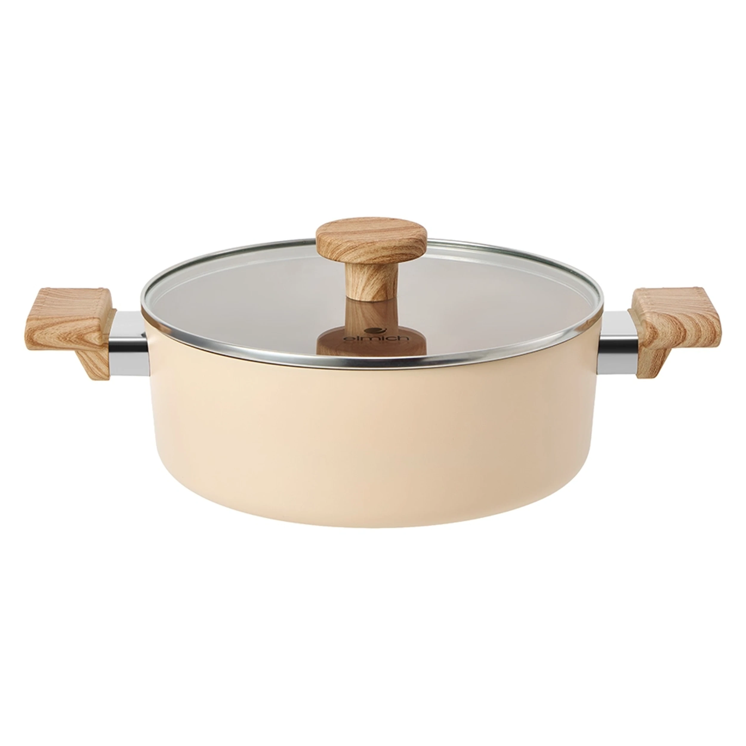 Bộ 5 nồi chảo nhôm chống dính đáy từ nắp kính Elmich Daily Nature - 6
