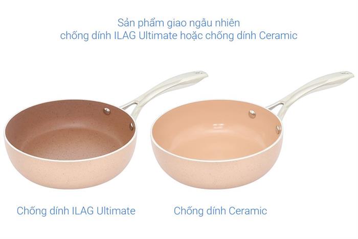 Chảo nhôm sâu chống dính vân đá đáy từ 20 cm Elmich EL-5740MN