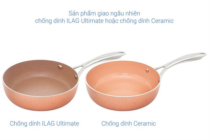 Chảo nhôm sâu chống dính vân đá đáy từ 24 cm Elmich EL-5741MN