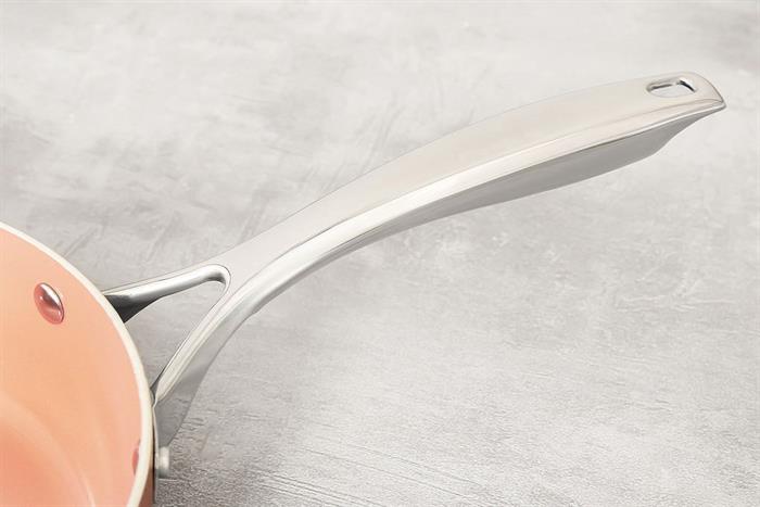 Chảo nhôm sâu chống dính vân đá đáy từ 24 cm Elmich EL-5741MN Màu Hồng