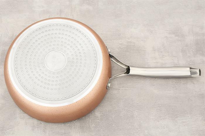 Chảo nhôm sâu chống dính vân đá đáy từ 24 cm Elmich EL-5741MN Màu Hồng