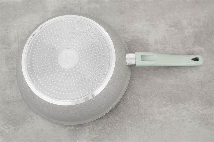 Chảo nhôm sâu chống dính vân đá đáy từ 28 cm Elmich EL-5753MN Màu Xám