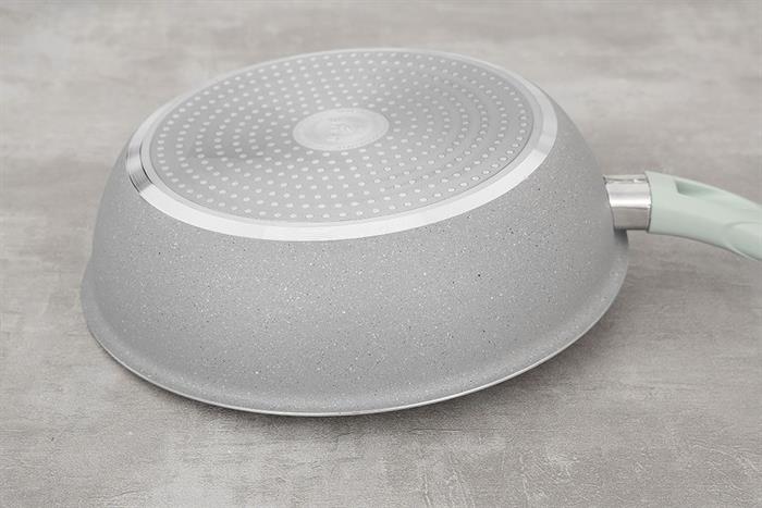 Chảo nhôm sâu chống dính vân đá đáy từ 28 cm Elmich EL-5753MN Màu Xám