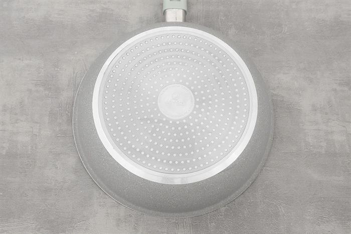 Chảo nhôm sâu chống dính vân đá đáy từ 28 cm Elmich EL-5753MN Màu Xám