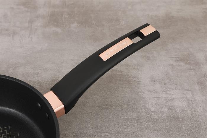 Chảo nhôm chống dính Ultra titanium đáy từ 20 cm Sunhouse ST20B Màu Đen