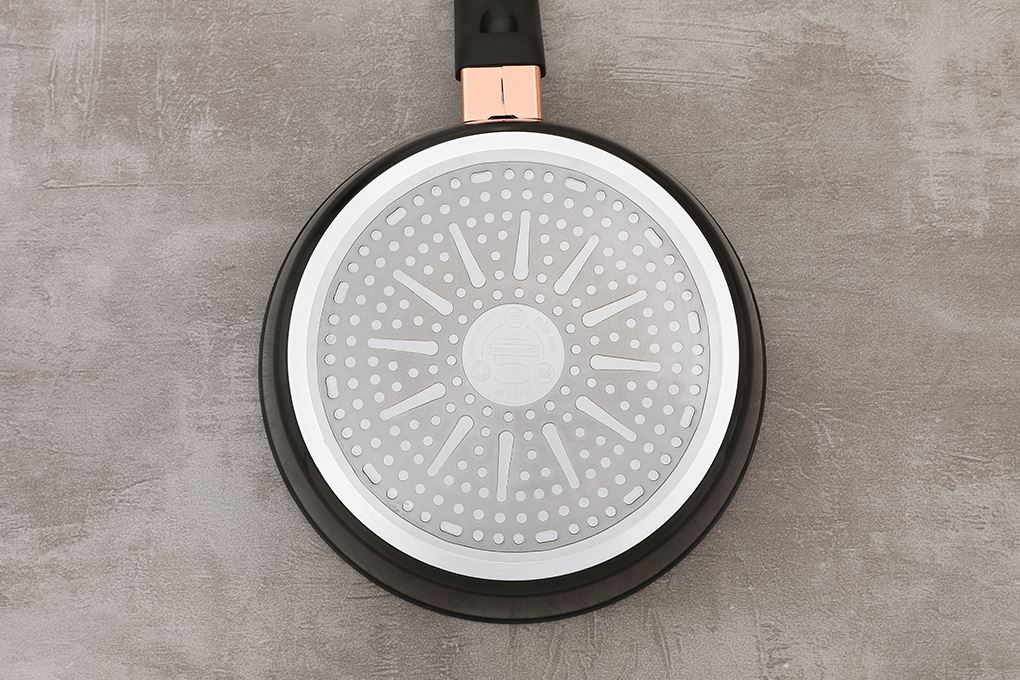 Chảo nhôm chống dính Ultra titanium đáy từ 20 cm Sunhouse ST20B Màu Đen