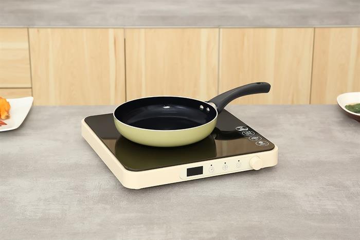 Chảo nhôm chống dính vân đá đáy từ 20 cm Elmich EL- 5748AO20 Màu Vàng