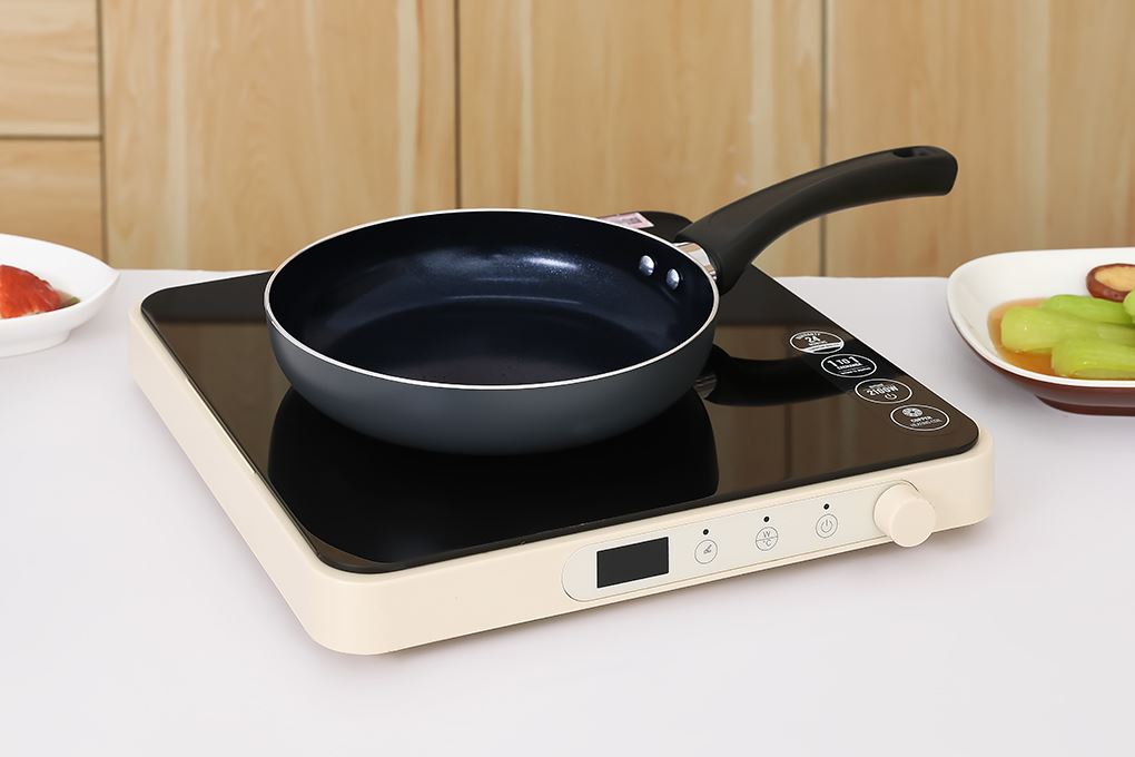 Chảo nhôm chống dính vân đá đáy từ 20 cm Elmich EL- 5748AO20 Màu Đen