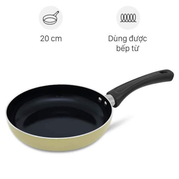 Chảo nhôm chống dính vân đá đáy từ Elmich EL- 5748AO20