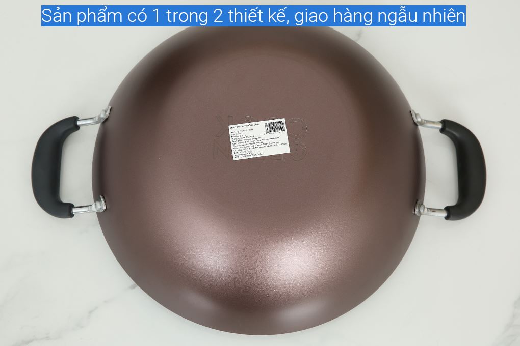 Chảo thép sâu chống dính 32 cm Green Cook GCW03-32IH Màu Đỏ